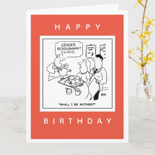 Cartoon der Geschlechtszuweisung Karte (Gelbe Blume)