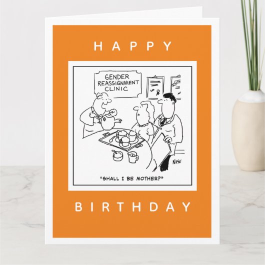 Cartoon der Geschlechtszuweisung Karte (Vorderseite)