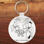 Cartoon der Geschlechtszuweisung Schlüsselanhänger (Vorderseite)
