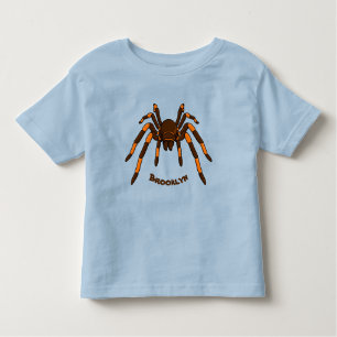 Cartoon der graubraunen und orangen Spinne Kleinkind T-shirt