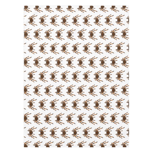 Cartoon der graubraunen und orangen Spinne Tischdecke (Vorderseite)