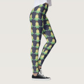 Cartoon der grünen Eule Leggings (Rechts)