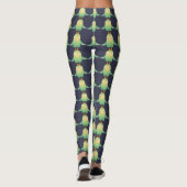 Cartoon der grünen Eule Leggings (Rückseite)