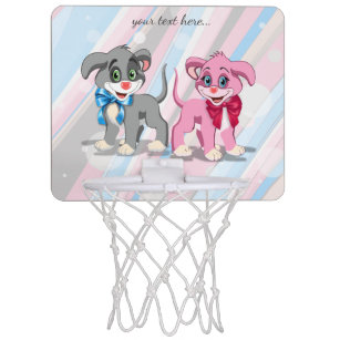 Cartoon der Herznose Welpen Mini Basketball Netz