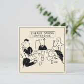 Cartoon der Konferenz "Energie Rett" Karte (Stehend Vorderseite)