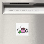 Cartoon der Kuhkasse mit Schdüse/Geldbeutel Magnet (In Situ (Geschirrspüler))