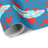 Cartoon der Liebe Geschenkpapier (Rolleneckpunkt)
