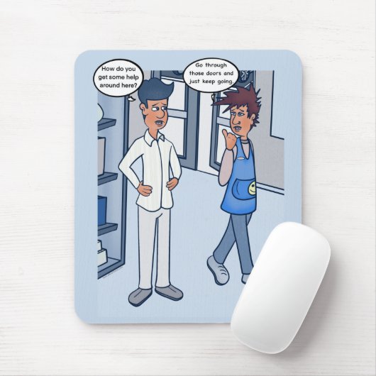 Cartoon der Maus des Kundendiensts Mousepad (Mit Mouse)