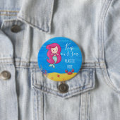 Cartoon, der mit Krabbe verkleidet ist, behalten, Button (Beispiel)