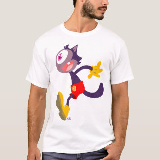 Cartoon der Monokatze Kinder T - Shirt