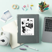 Cartoon der Polizei konstatiert Wrist Verletzungen Aufkleber (iPad Hülle)