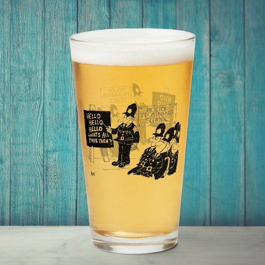 Cartoon der Polizeischule Glas