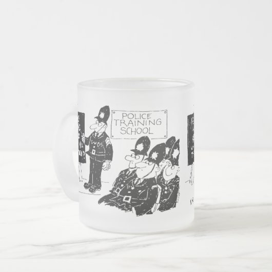 Cartoon der Polizeischule Mattglastasse (Vorderseite Links)