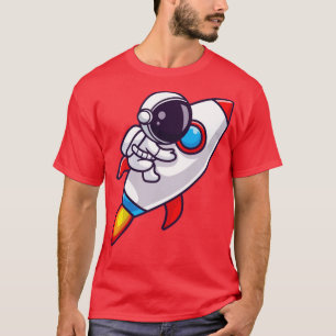 Cartoon der Rakete des Astronauten 1 T-Shirt