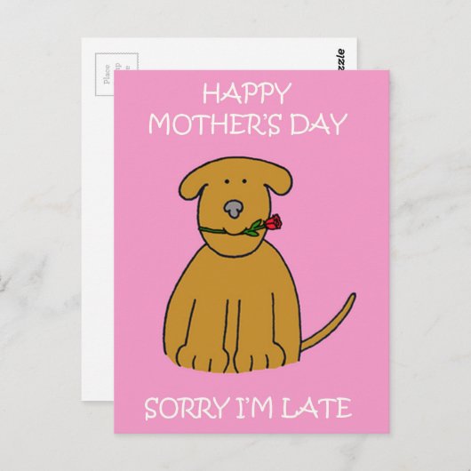 Cartoon der Spätmutter Postkarte (Vorne/Hinten)