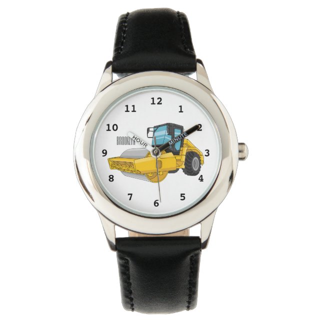 Cartoon der Straßenwalze Armbanduhr (Vorderseite)