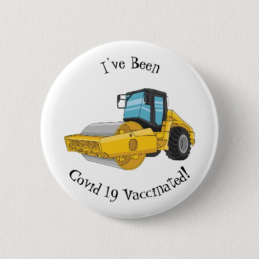 Cartoon der Straßenwalze Button (Vorderseite)