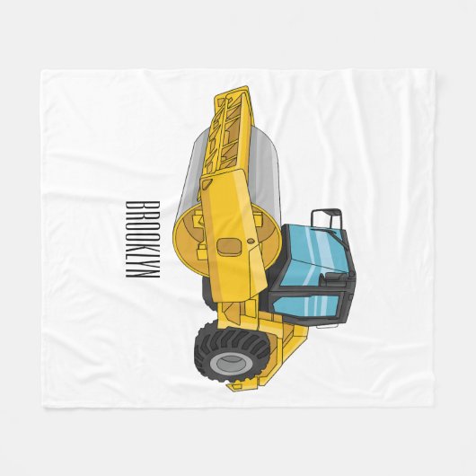 Cartoon der Straßenwalze Fleecedecke (Vorderseite (Horizontal))