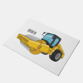 Cartoon der Straßenwalze Fußmatte (Schrägansicht)