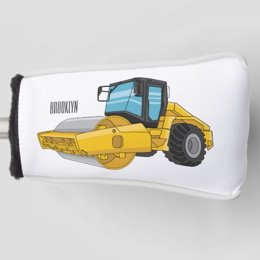 Cartoon der Straßenwalze Golf Headcover (Vorderseite)