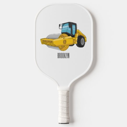 Cartoon der Straßenwalze Pickleball Schläger (Vorderseite)