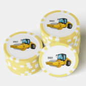 Cartoon der Straßenwalze Pokerchips (Stapel)