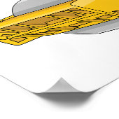 Cartoon der Straßenwalze Poster (Ecke)