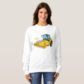Cartoon der Straßenwalze Sweatshirt (Vorne ganz)