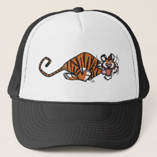 Cartoon, der Tiger-Hut läuft Truckerkappe