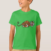 Cartoon, der Tiger-Kinder-T - Shirt läuft (Vorderseite)