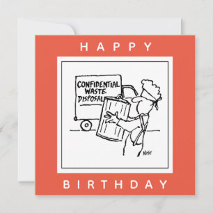 Cartoon der vertraulichen Abfallbeseitigung Karte