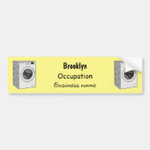 Cartoon der Waschmaschine Autoaufkleber (Vorne)