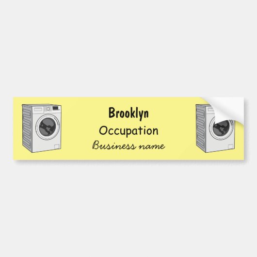Cartoon der Waschmaschine Autoaufkleber (Vorne)