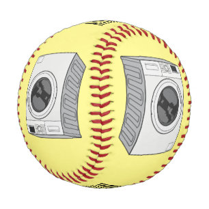 Cartoon der Waschmaschine Baseball