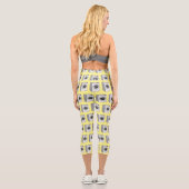 Cartoon der Waschmaschine Capri Leggings (Rückseite)