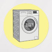 Cartoon der Waschmaschine Etiketten (Design 1)