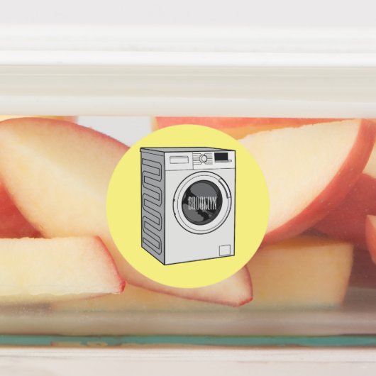 Cartoon der Waschmaschine Etiketten (Befestigt)