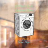 Cartoon der Waschmaschine Fensteraufkleber (Blatt 2)