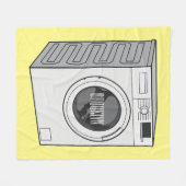 Cartoon der Waschmaschine Fleecedecke (Vorderseite (Horizontal))