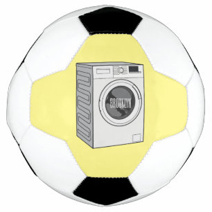 Cartoon der Waschmaschine Fußball