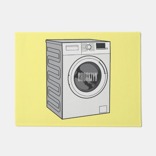 Cartoon der Waschmaschine Fußmatte (Vorderseite)