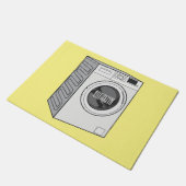 Cartoon der Waschmaschine Fußmatte (Schrägansicht)