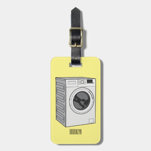 Cartoon der Waschmaschine Gepäckanhänger (Vorderseite vertikal)