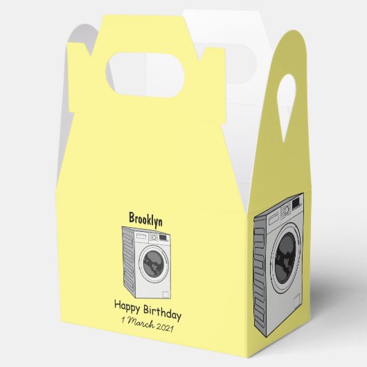 Cartoon der Waschmaschine Geschenkschachtel (Geöffnet)