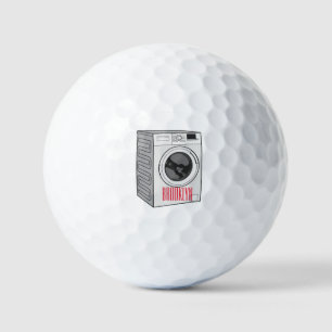 Cartoon der Waschmaschine Golfball