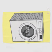 Cartoon der Waschmaschine Golfhandtuch (Horizontal)