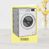 Cartoon der Waschmaschine Karte (Gelbe Blume)