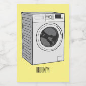 Cartoon der Waschmaschine Lebensmitteletikett (Einzelnes Label)