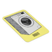 Cartoon der Waschmaschine Magnet (Rechte Seite)