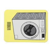Cartoon der Waschmaschine Magnet (Horizontal)